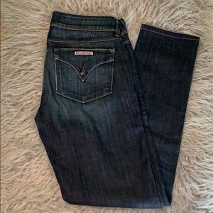 Dark Hudson jeans!